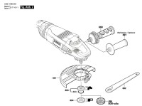 Bosch 3 601 H90 D01 Gws 22-180 Lvi Angle Grinder 230 V / Eu Spare Parts